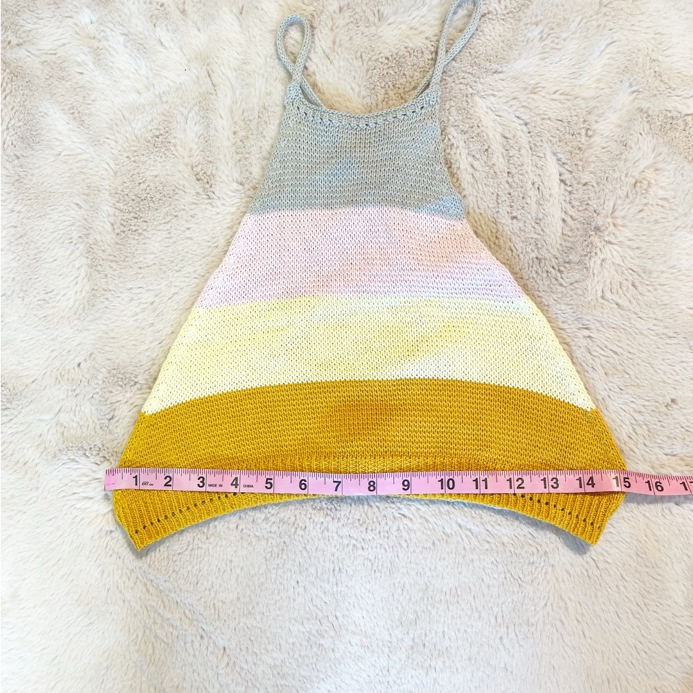 Striped Knit Halter Top and Skirt Set Size Small - Picture 6 of 11